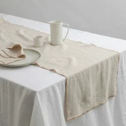Elsie Green What's New Contrast Edge Linen Runner