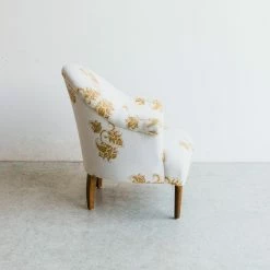 Elsie Green Vintage Block Print Crapaud Chair