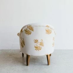 Elsie Green Vintage Block Print Crapaud Chair