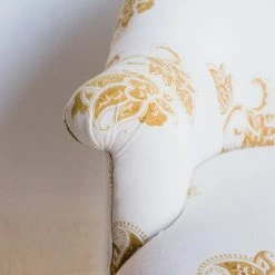 Elsie Green Vintage Block Print Crapaud Chair