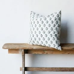 Elsie Green Hand Block Printed Pillow Cover | Albertine