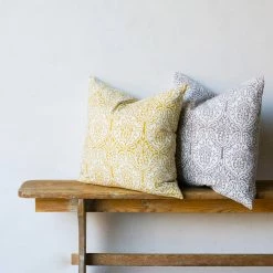 Elsie Green Hand Block Printed Pillow Cover | Dominique