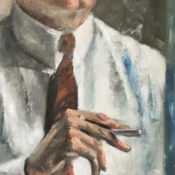 Elsie Green Art Galerie Oncle Pierrot Man's Portrait Oil Painting