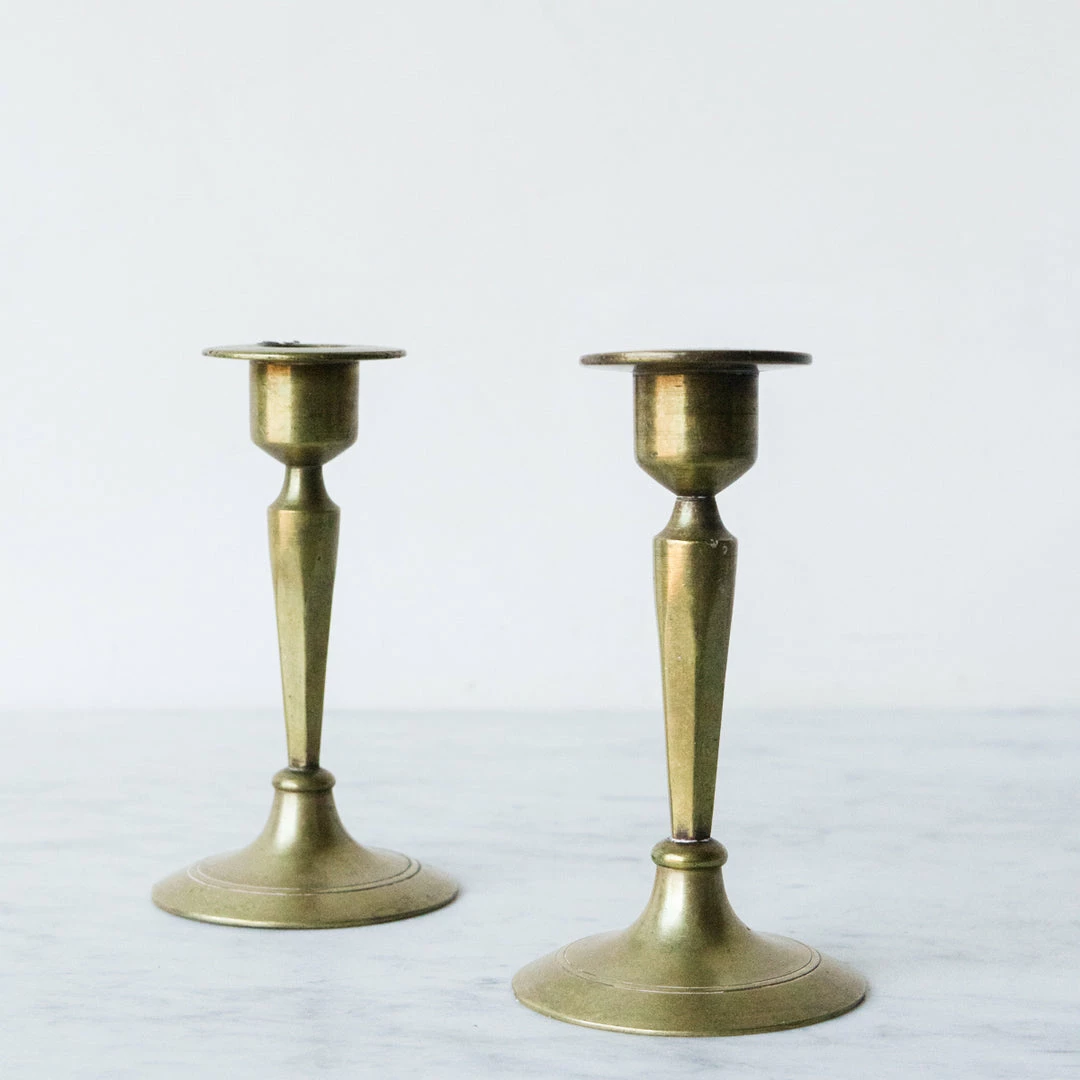 Buy ๐ฅฐ Elsie Green Pair Of Brass Candlesticks With Beeswax Column Tapers What's New ๐ 4 Elsie Green Pair Of Brass Candlesticks With Beeswax Column Tapers What's New