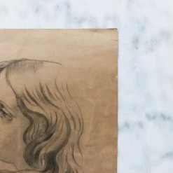 Elsie Green Art Galerie L'Italienne Portrait Line Drawing