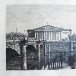 Elsie Green Assemblée Nationale Paris Framed Drawing