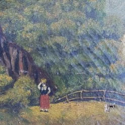 Elsie Green Sur Le Lac Landscape Oil Painting