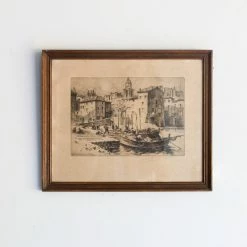 Elsie Green What's New Port De Saint Tropez Framed Print