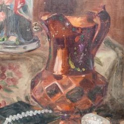 Elsie Green Still Life With Religious Figure Oil Painting | Reverso Art Galerie