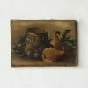 Elsie Green What's New Still Life With Pears And Plums Oil Painting