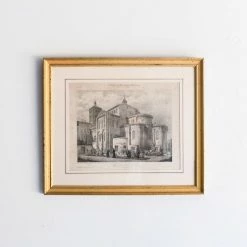 Elsie Green Eglise De Notre Dame Du Port Clermont Ferrant Etching