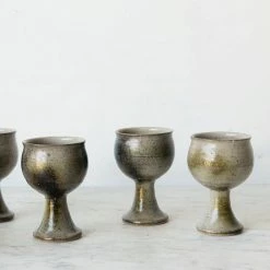 L’histoire Sans Fin What's New Set Of Five Stoneware Tumblers | Signed By Artist