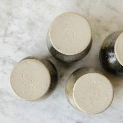 L’histoire Sans Fin What's New Set Of Five Stoneware Tumblers | Signed By Artist