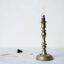 Elsie Green Brass Candlestick Lamp What's New