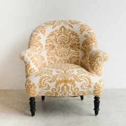 Elsie Green Vintage Block Print Crapaud Chair What's New