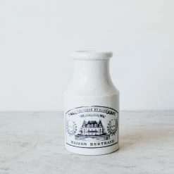 Didier Imprinted Ironstone Mustard Pot