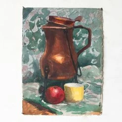 Elsie Green What's New Still Life With Copper Watercolor