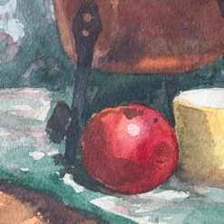 Elsie Green What's New Still Life With Copper Watercolor