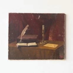 Elsie Green Still Life With Brass Candlestick Oil Painting Tag Sale