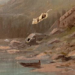 Roman Lakeside Villa Oil Painting