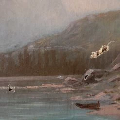 Roman Lakeside Villa Oil Painting