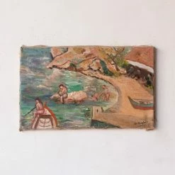 Elsie Green The Fishermen Landscape Oil Painting