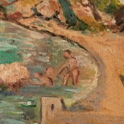 Elsie Green The Fishermen Landscape Oil Painting