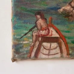 Elsie Green The Fishermen Landscape Oil Painting