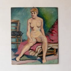 Elsie Green Portrait De Simone Nude Oil Painting Tag Sale