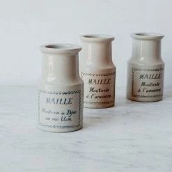 Didier Imprinted Stoneware Mustard Pot