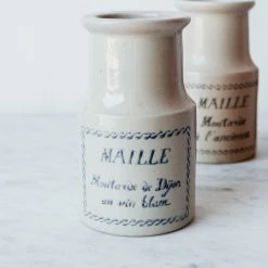 Didier Imprinted Stoneware Mustard Pot