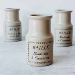 Didier Imprinted Stoneware Mustard Pot