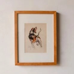 Puces 7 Juillet Whimsical Dog Drawing