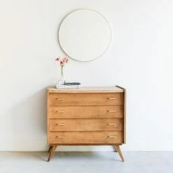 Elsie Green What's New Round Brass Mirror