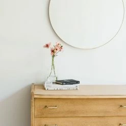 Elsie Green What's New Round Brass Mirror