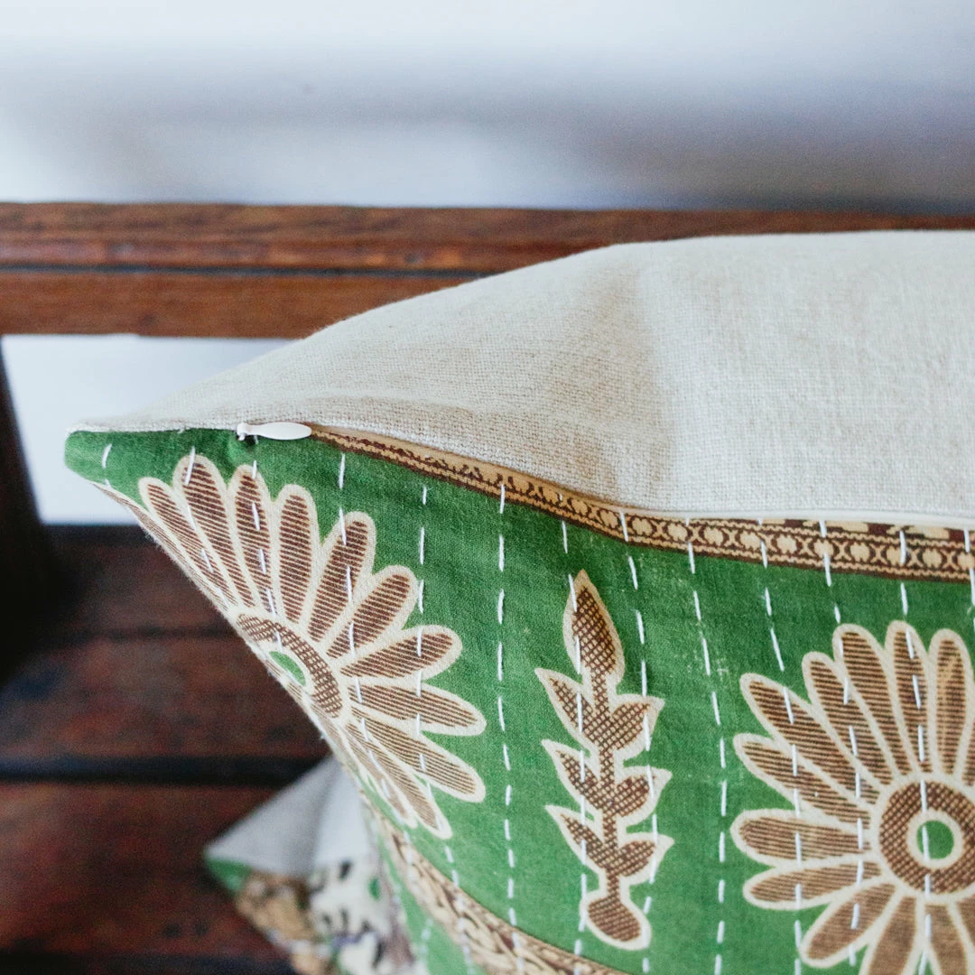 Budget 🥰 Elsie Green Vintage Kantha Pillow Cover What's New 🥰 17 Elsie Green Vintage Kantha Pillow Cover What's New