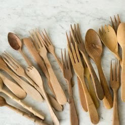 Elsie Green Tag Sale Carved Wood Serving Set