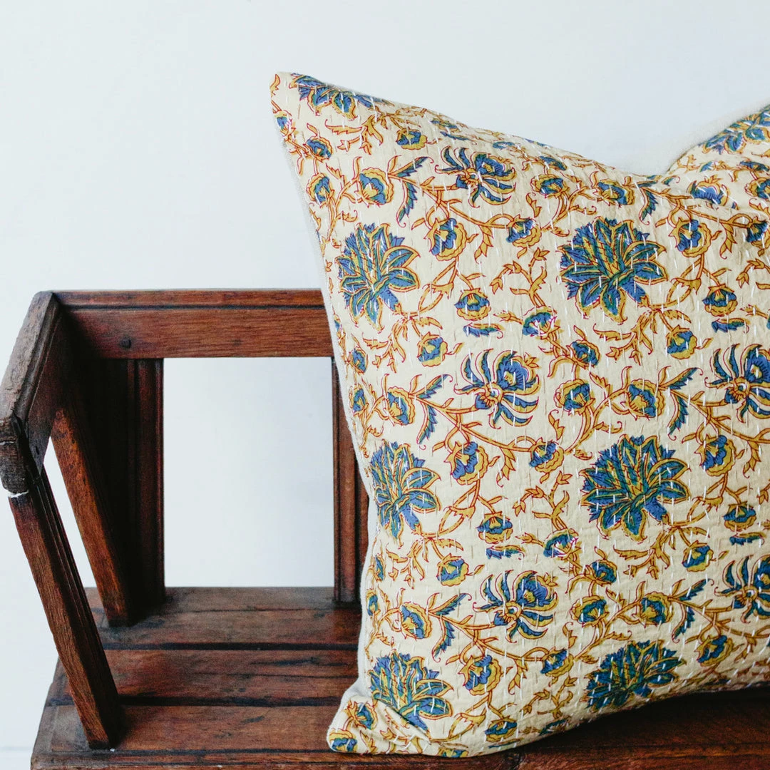 Outlet 😀 Elsie Green Vintage Kantha Pillow Cover 🌟 21 Elsie Green Vintage Kantha Pillow Cover