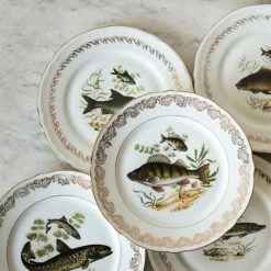 Elsie Green What's New Vintage Poisson Plate Set Of 4