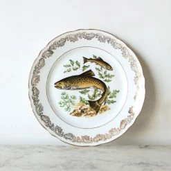 Elsie Green What's New Vintage Poisson Plate Set Of 4