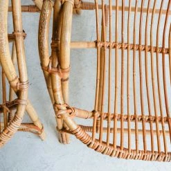 Deleage . Set Of Bamboo Chairs And Table