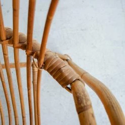 Deleage . Set Of Bamboo Chairs And Table