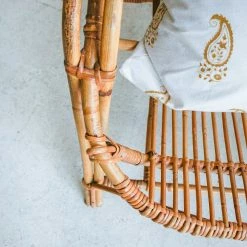 Deleage . Set Of Bamboo Chairs And Table