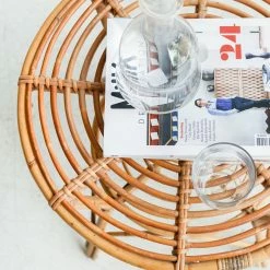 Deleage . Set Of Bamboo Chairs And Table