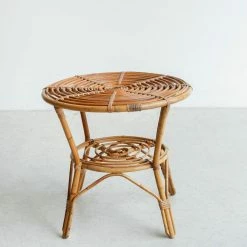 Deleage . Set Of Bamboo Chairs And Table