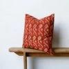 Elsie Green Block Print Pillow Cover | Rupa Saffron