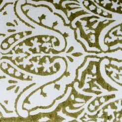 Elsie Green What's New Block Print Pillow | Dominique Olive