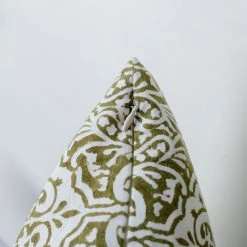 Elsie Green What's New Block Print Pillow | Dominique Olive