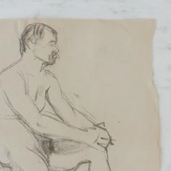 Elsie Green What's New 19th Century Sketch | Nude Seated Casually