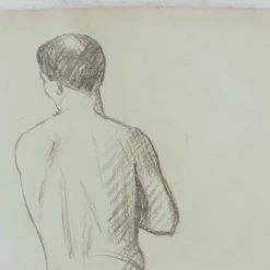 Elsie Green 19th Century Sketch | Standing Nude With Crossed Arms